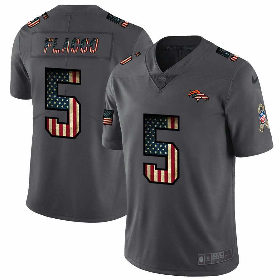 Nike Broncos 5 Joe Flacco 2019 Salute To Service USA Flag Fashion Limited Jersey Dyin,We sell and wholesale Nike Broncos 5 Joe Flacco 2019 Salute To Service USA Flag Fashion Limited Jersey Dyin on line form chian!